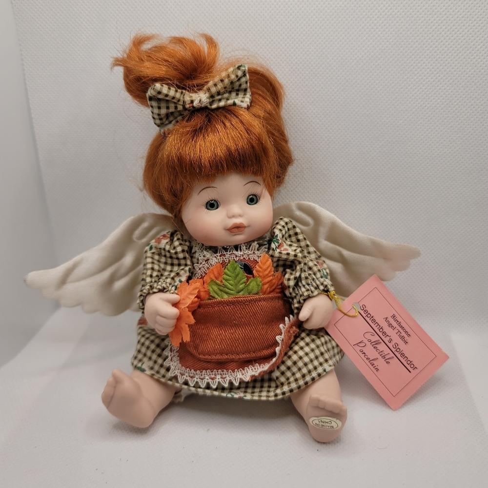Show Stopper Porcelain Dolls 6" Redhead Angel Collectible Doll